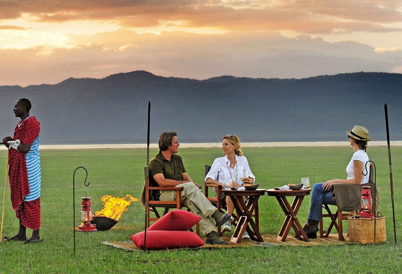 Luxury safari lodge view
