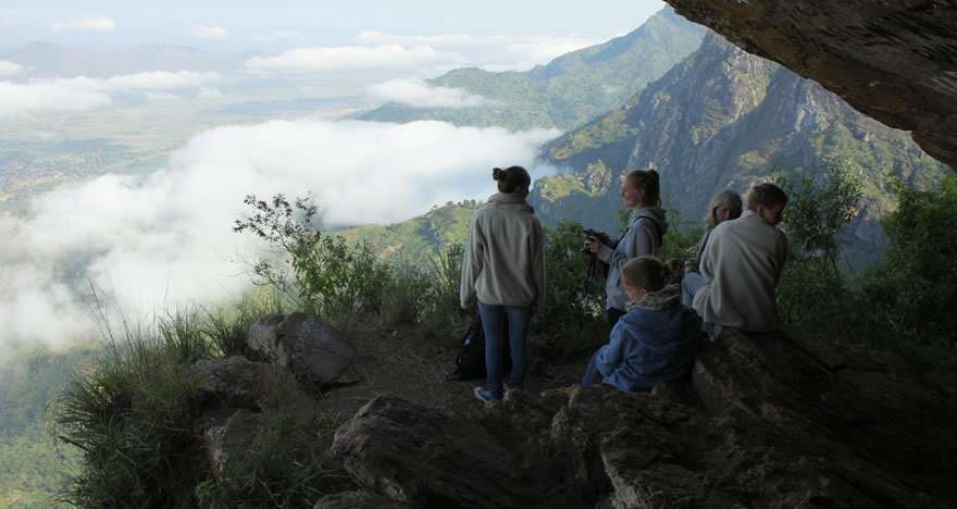 Local village scene in the Usambara Mountains